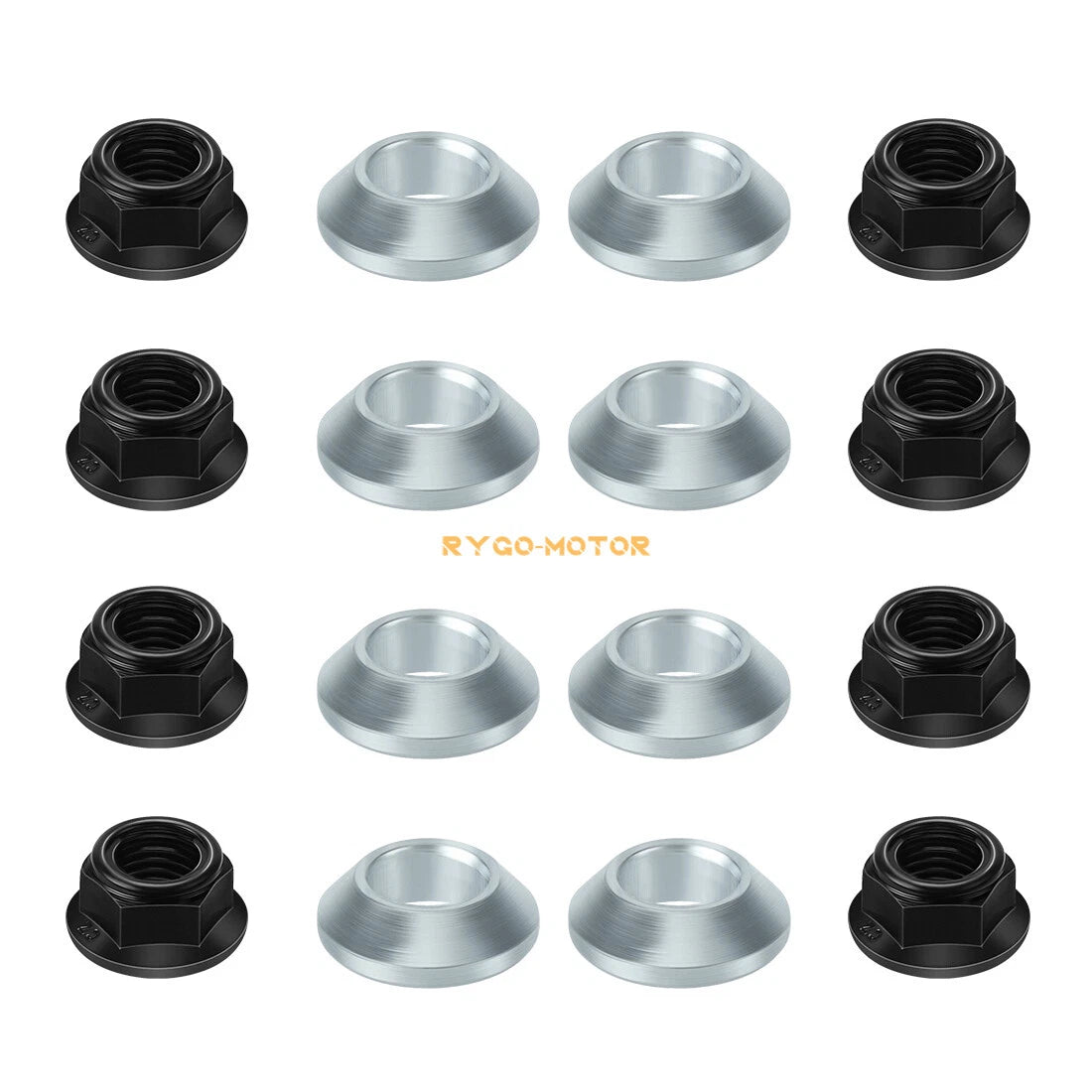 16PCS Wheel Lug Flange Nuts for Yamaha Raptor 660 (2001–2005)
