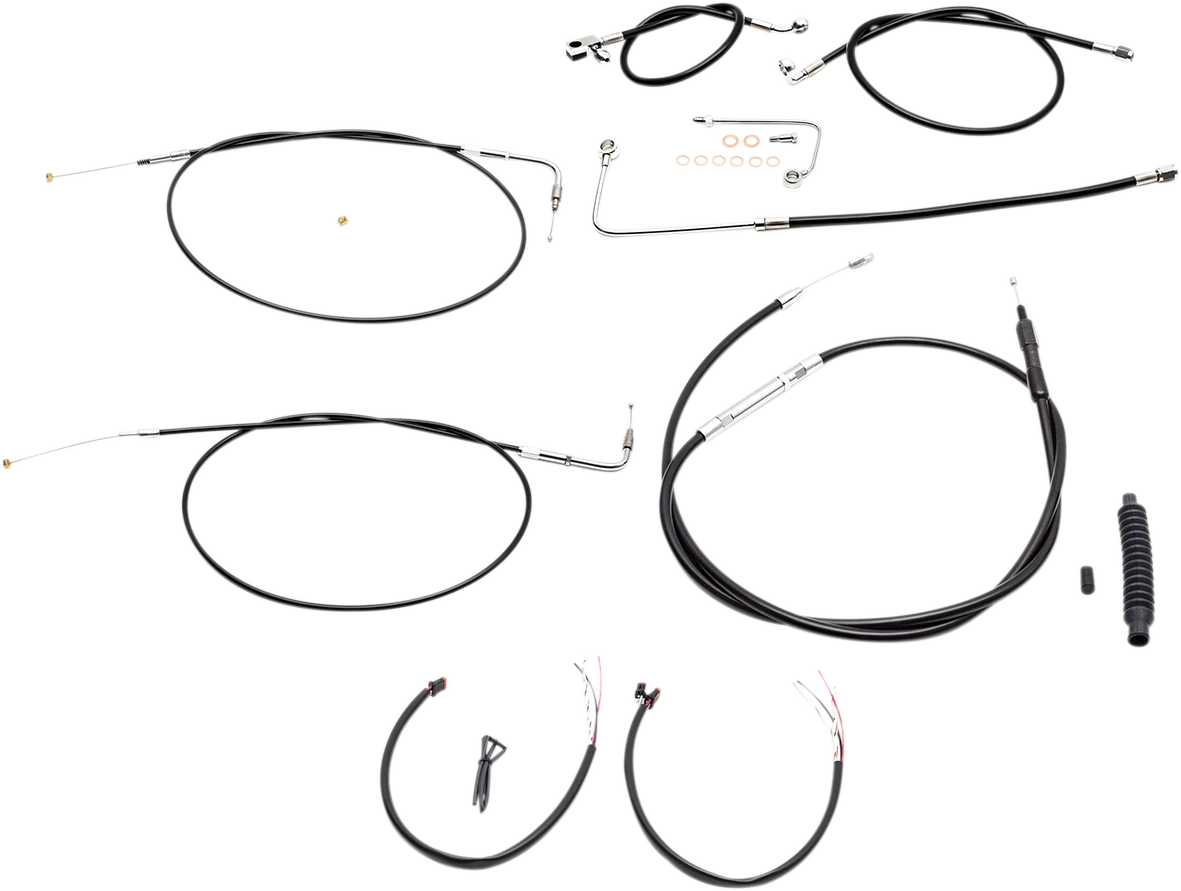 LA Choppers Handlebar Cable/Brake Line Kit for Harley Davidson (2015–2017)