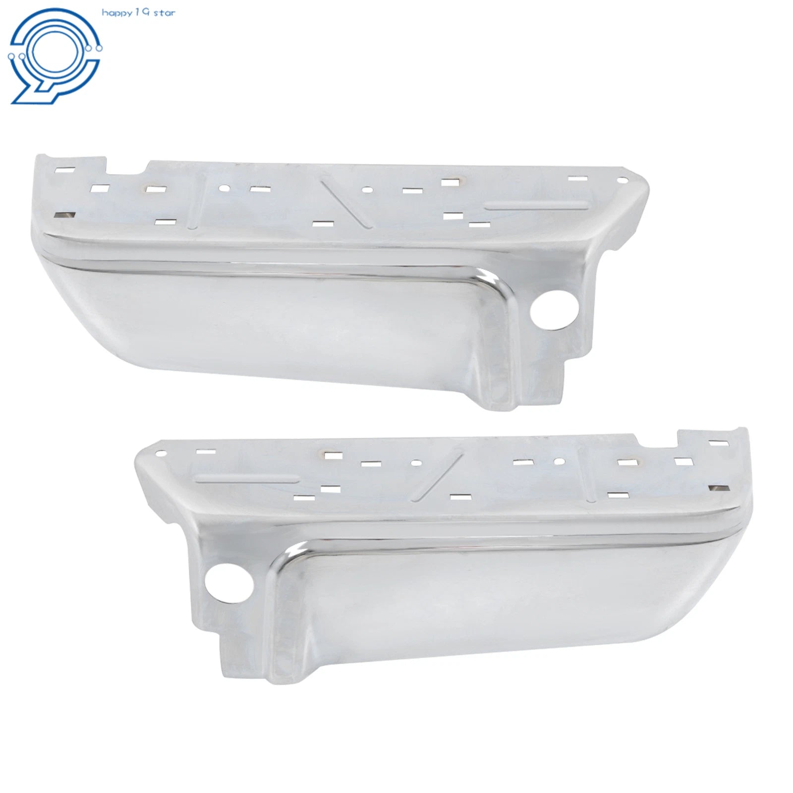 Set of 2 Chrome Rear Step Bumpers for Ford F250 F350 Super Duty (2008–2016)