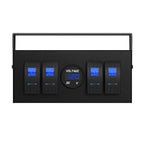 4 Gang Rocker Switch Box 12V/24V ON Off w/ Voltmeter for Boat Car RV SUV
