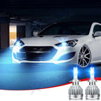 Ice Blue H7 8000K 6000LM LED Headlight Bulbs for High/Low Beam (—)