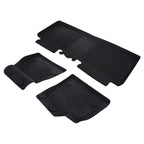 Set of 2 Black All-Weather Floor Mats for Tesla Model S (2015–2020) TPE Waterproof