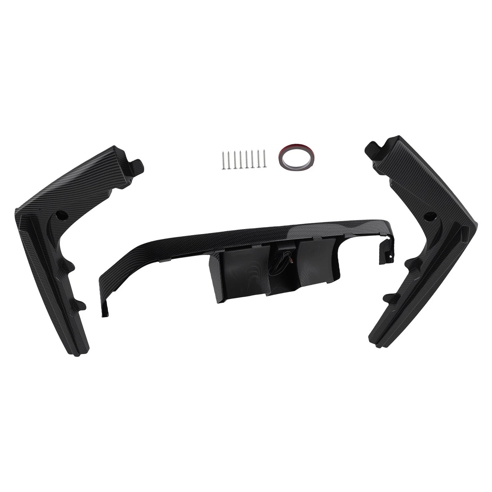 Carbon Style Rear Diffuser with LED for BMW F80 M3 F82 M4 (2015–2020)