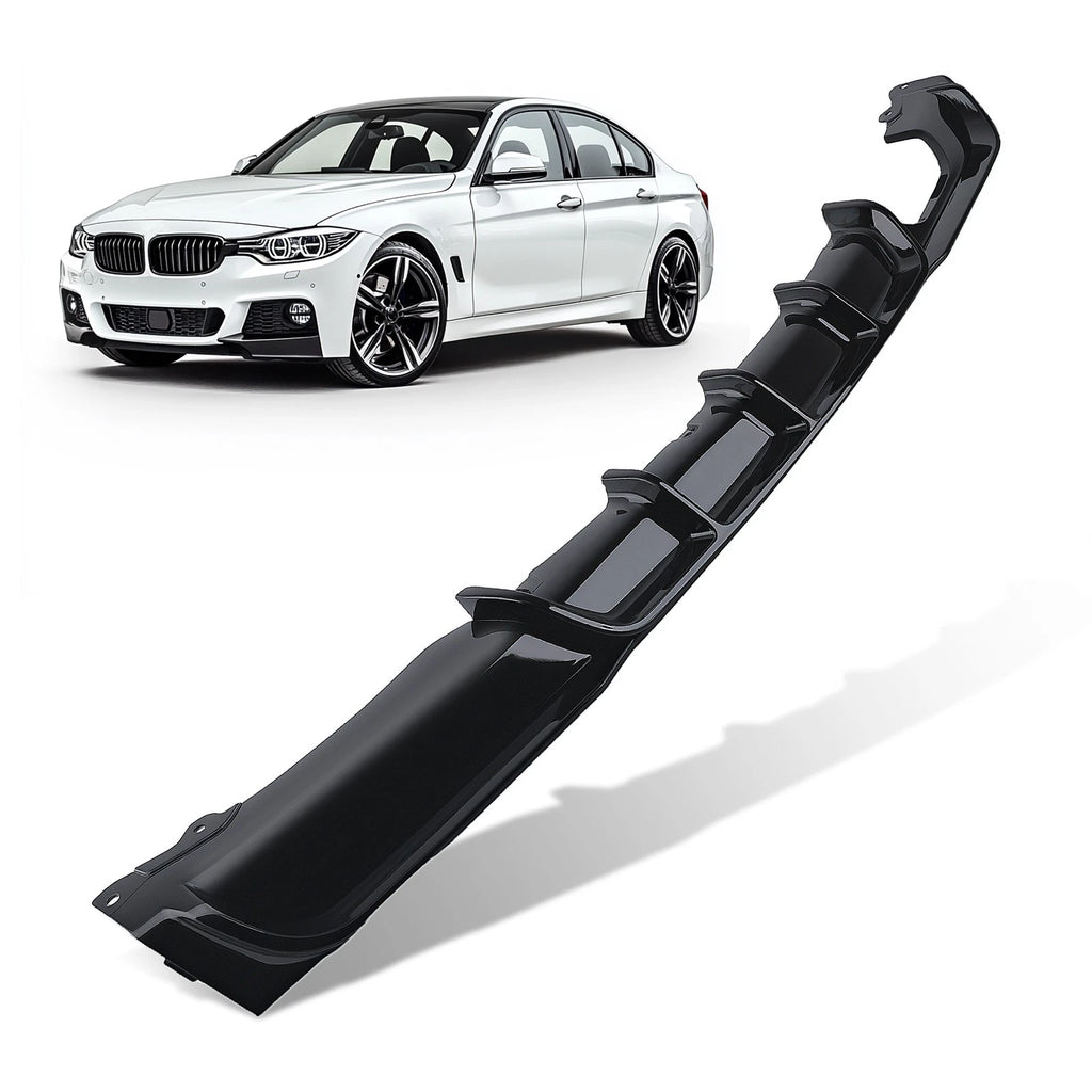 Rear Bumper Diffuser Lip for BMW F30 F31 320i 328i M Sport (2012–2018) Gloss Black