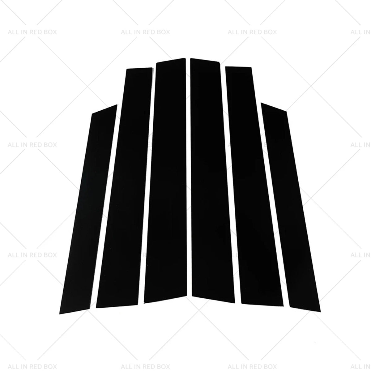 Set of 6 Black Window Trim Covers for Honda CR-V (2007–2011)