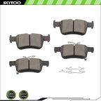 2X Rear Ceramic Brake Pads w/ Hardware for Acura RDX (2019–2021)