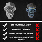 2X M14x1.5 Magnetic Oil Drain Plug for Universal Car (All Models)