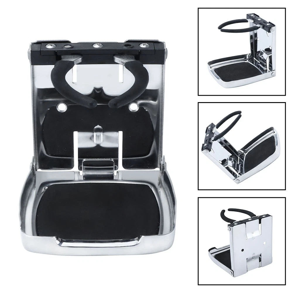 Adjustable Stainless Steel Cup Holder for Boat RV Truck Yacht (Compact)