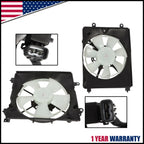 Pair AC Radiator Cooling Fan for Honda Civic Acura (2012–2015) HO3115158 HO3115163