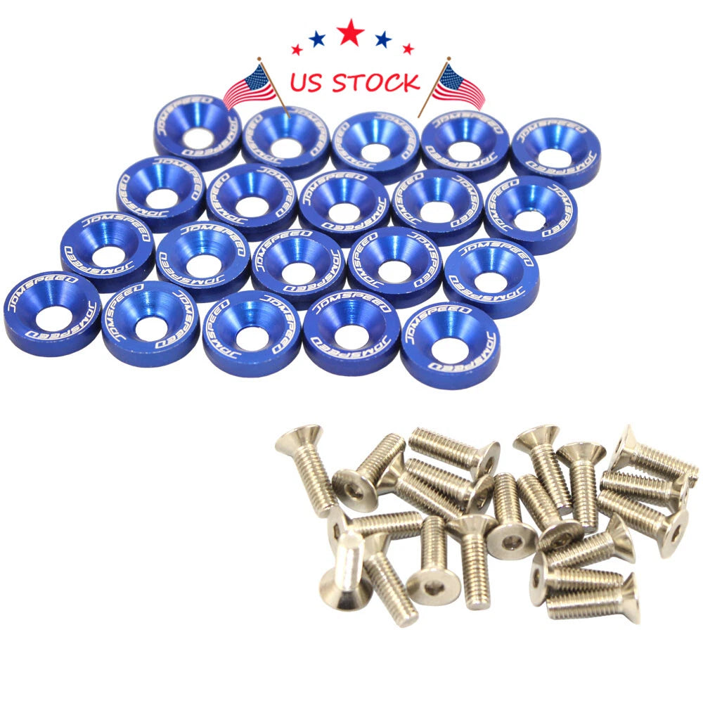 20 PCS Aluminum Fender/Bumper Washer/Bolt Dress Up Kit for Make Model
