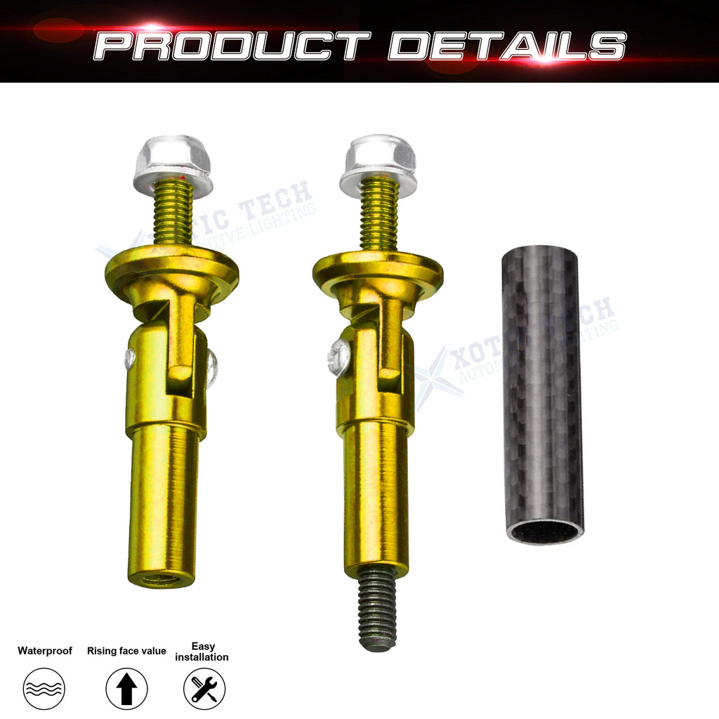 Front Bumper Lip Splitter Adjustable Support Rod Gold Tone for Model (YYYY-YYYY)