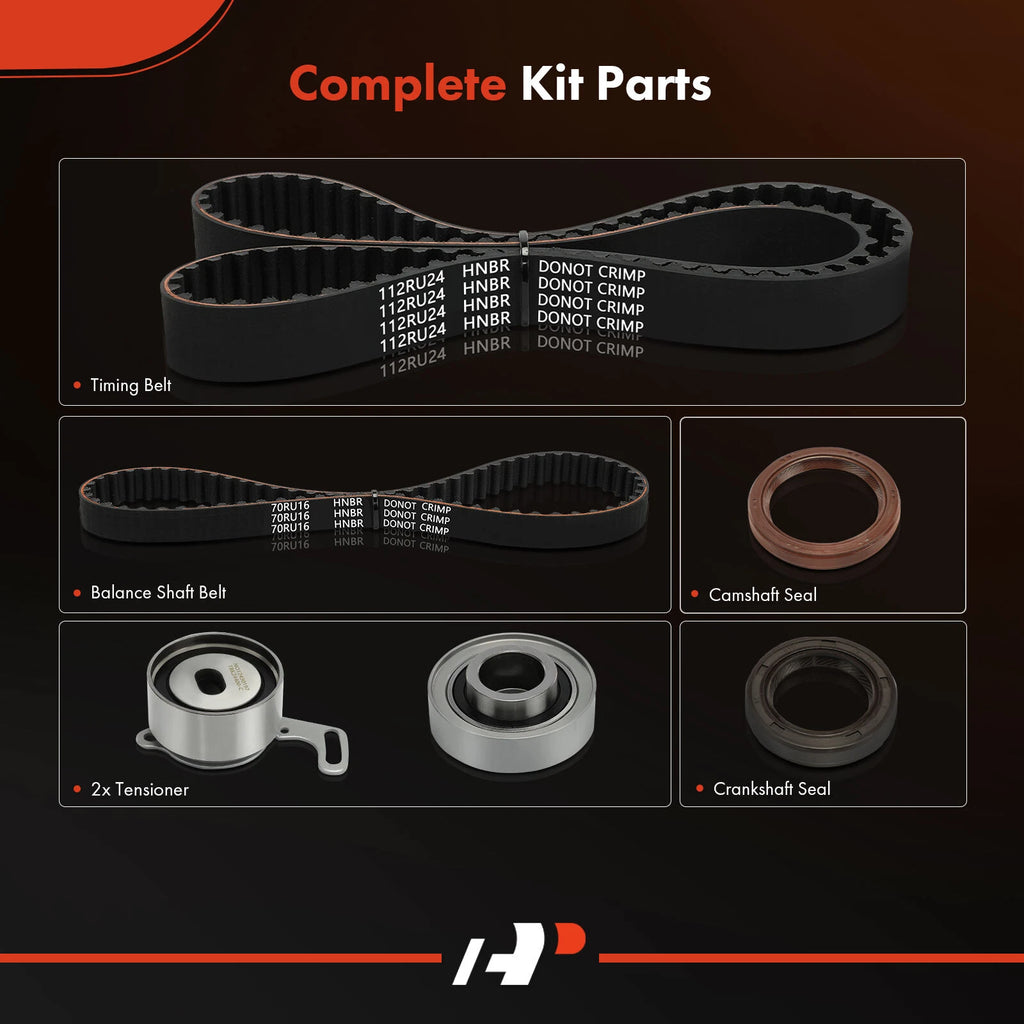 6X Timing Belt Kit for Acura CL, Honda Accord, Isuzu Oasis (1997–1999)