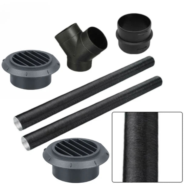 Diesel Heater Ducting Connector Kit 75mm with 3 Vent Outlets for RV Camper Boat