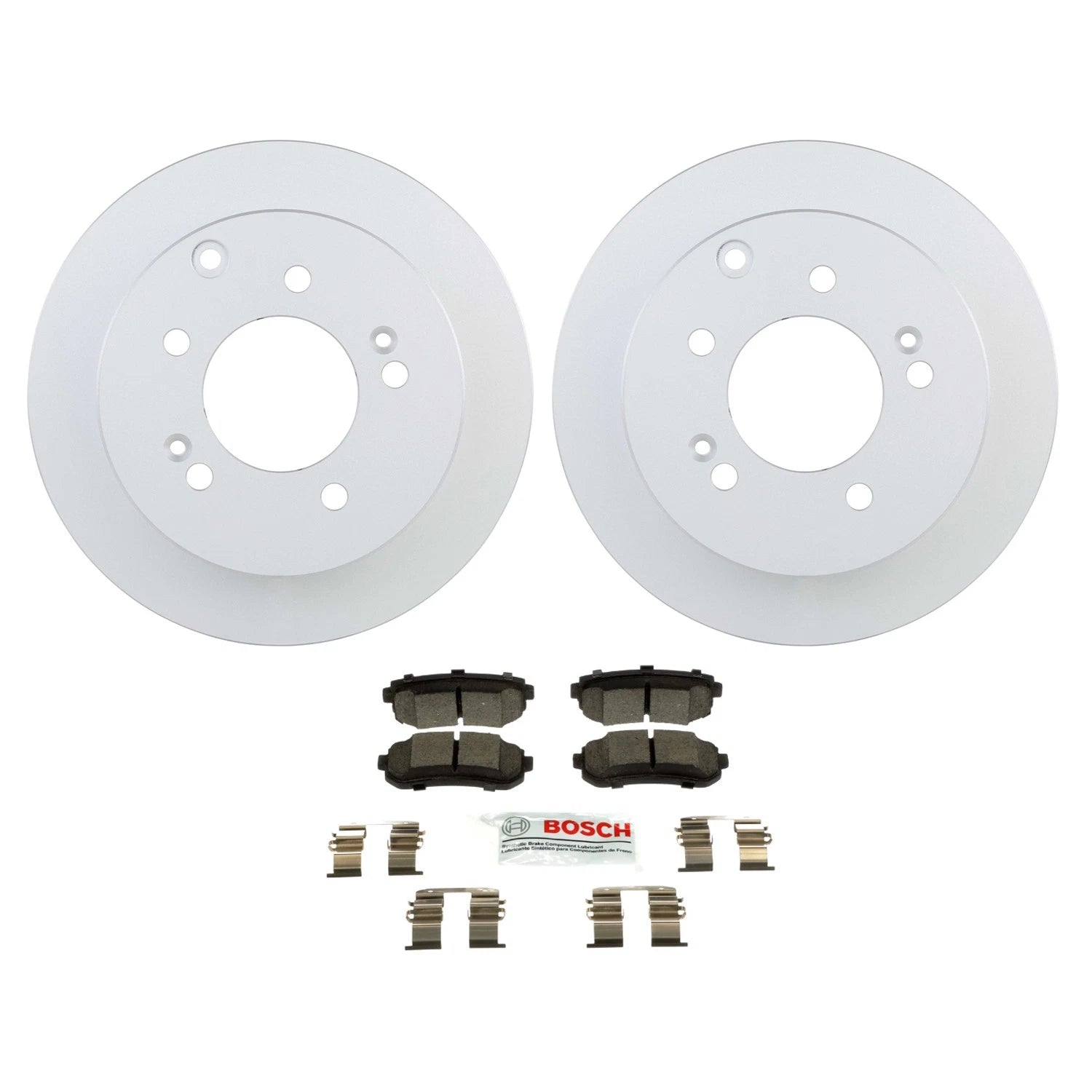 Bosch QuietCast Brake Pad Kit & 262mm Rotors for Kia Forte5 (2014–2018)