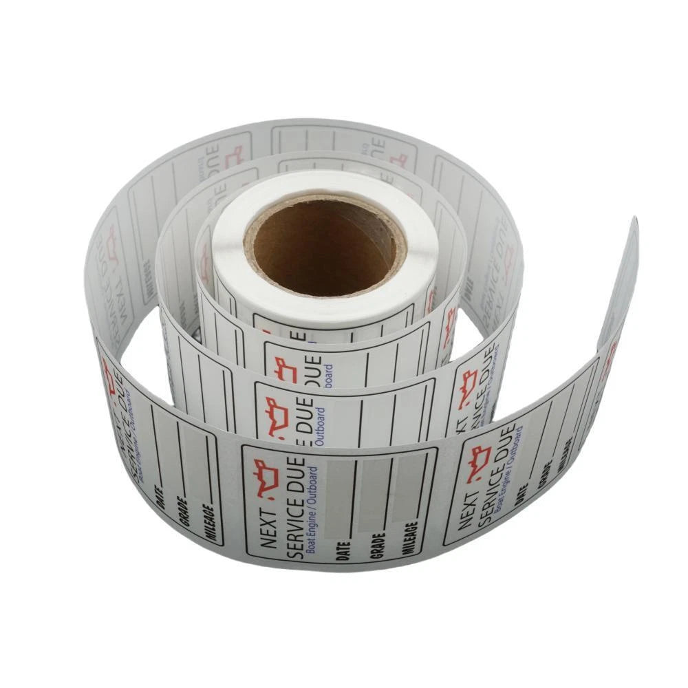 200 Pc Oil Change Reminder Stickers for All Vehicles (2" x 2")