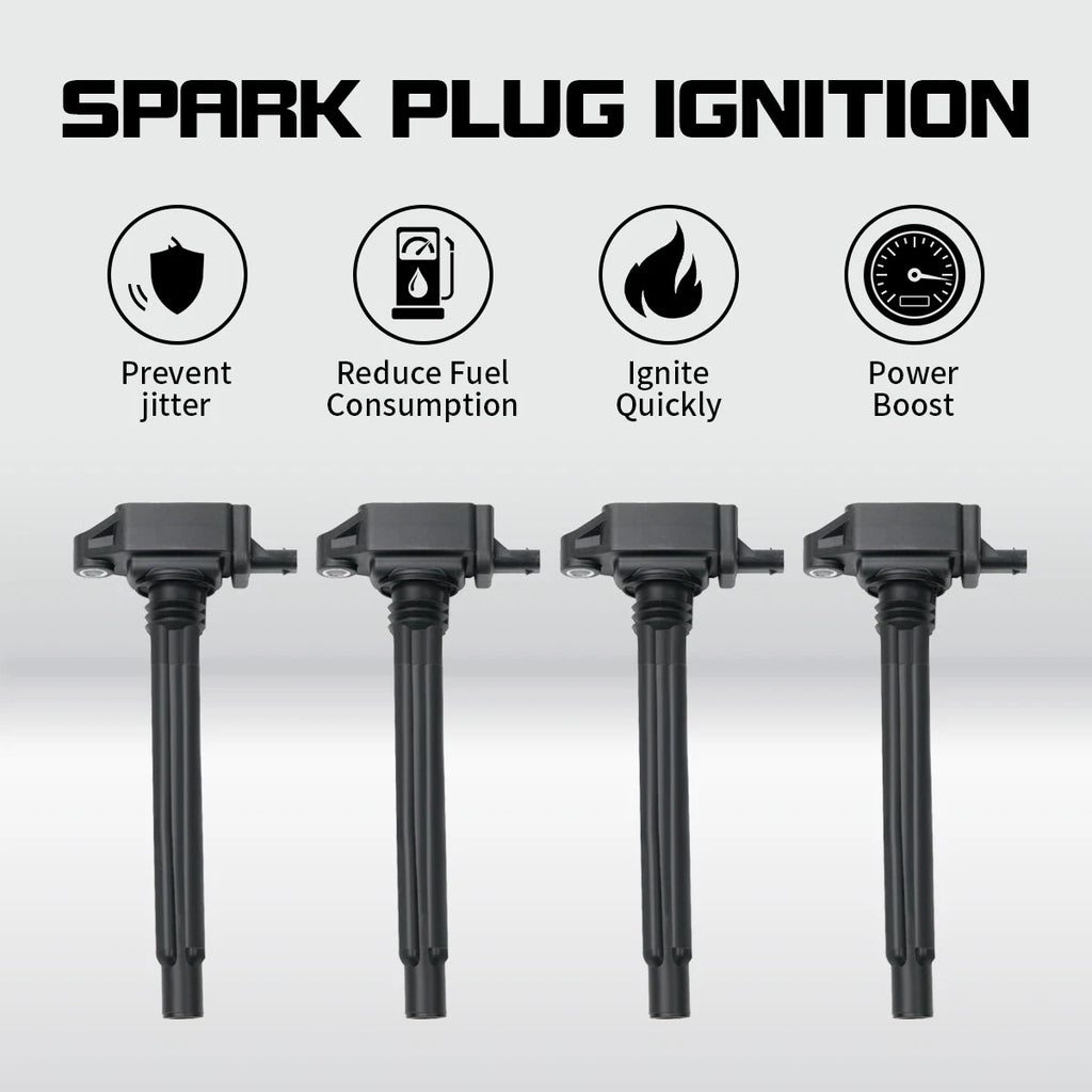 4X Ignition Coils for Chrysler 200, Dodge Dart, Jeep Cherokee, Compass (2015–2017)