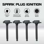 4X Ignition Coils for Chrysler 200, Dodge Dart, Jeep Cherokee, Compass (2015–2017)