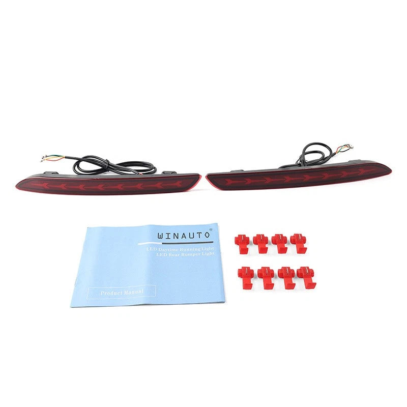 2X Rear Bumper DRL Turn Signal Light Brake Lamp for Honda Accord (2023–2024) Red