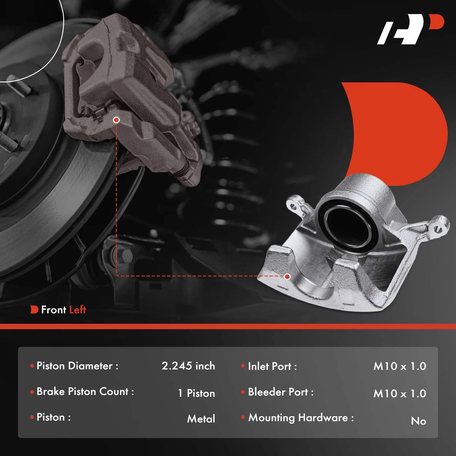 Front Disc Brake Caliper for Honda CR-V (2002-2004) Element (2003-2011)