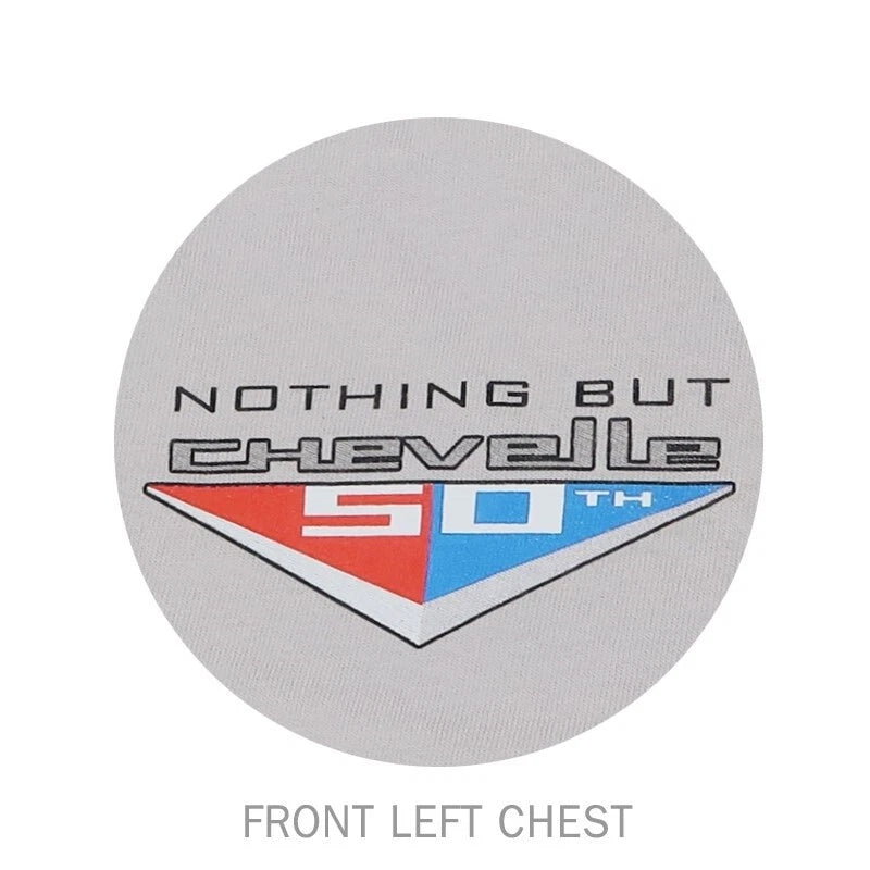 T-Shirt Chevrolet Chevelle Generations Ice Gray for All Models (1964–1972)