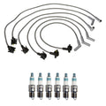 Denso 8mm Wire Set & 6 Iridium Power Spark Plugs Kit for Ford 4.2L V6 (2000–2003)