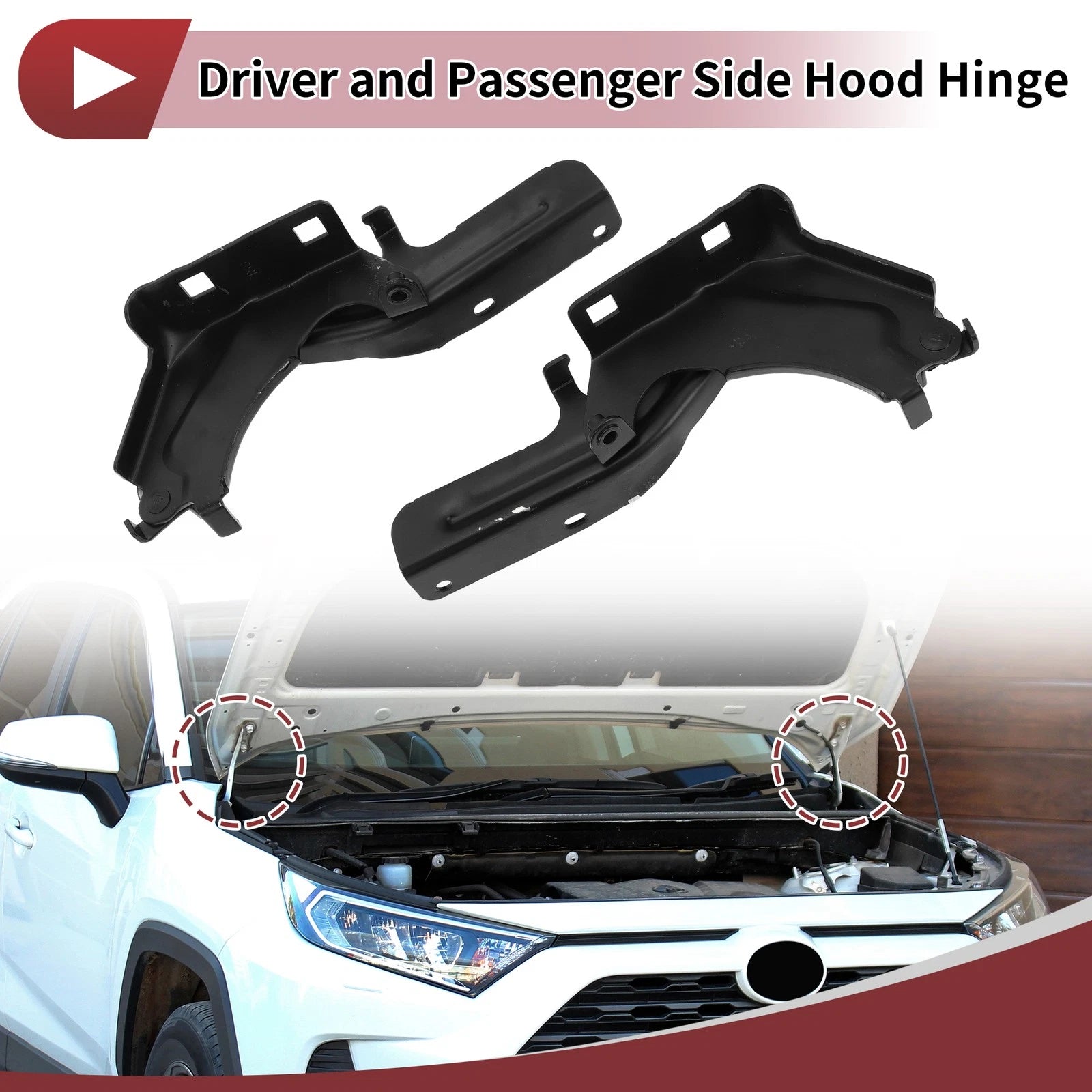 Hood Hinges for Nissan Rogue (2021–2024) No. 654016RA0A 1 Pair