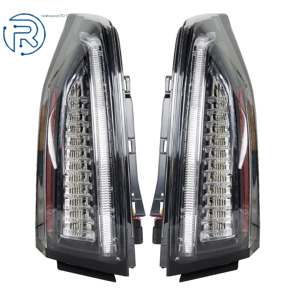 Set of 2 Black Housing Tail Lights for Cadillac ATS (2013-2018)
