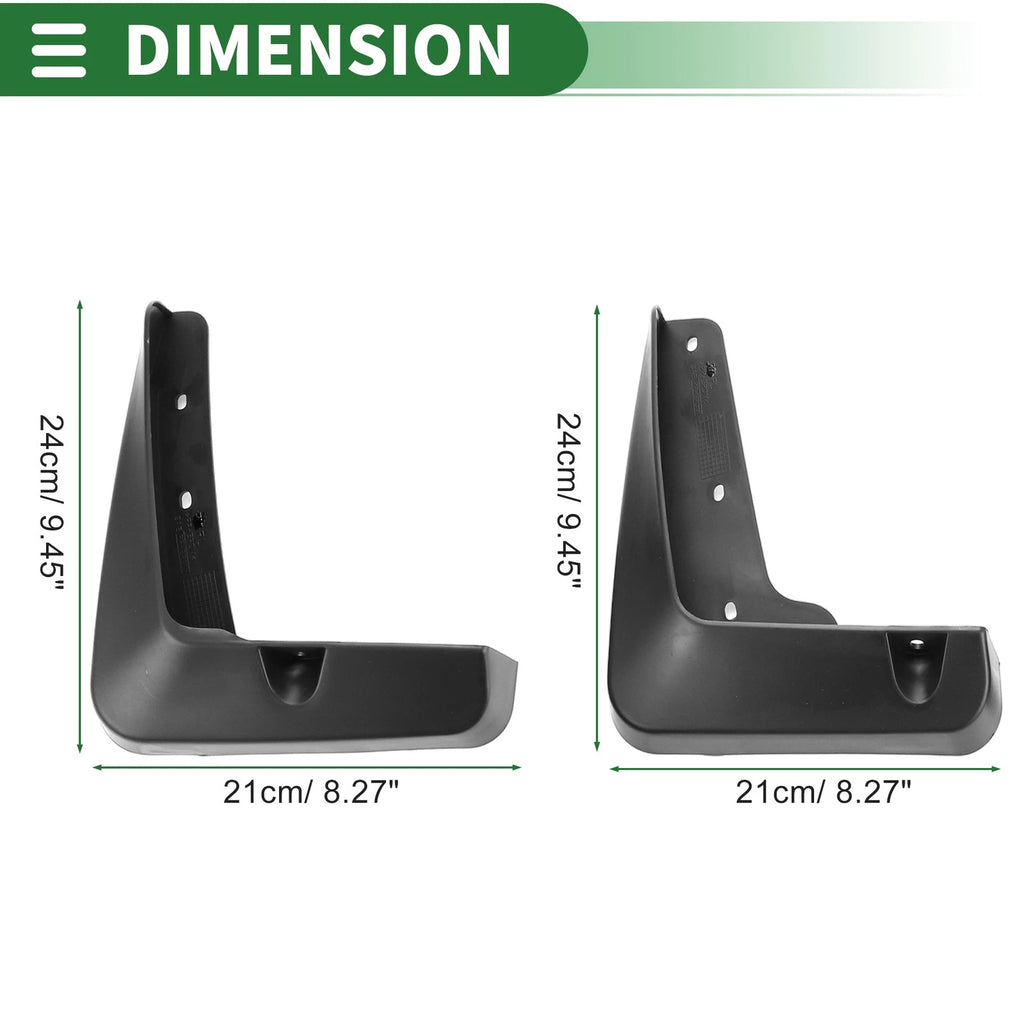 Set of 2 Mud Flap Splash Guards for Lexus ES350 (2013–2018)