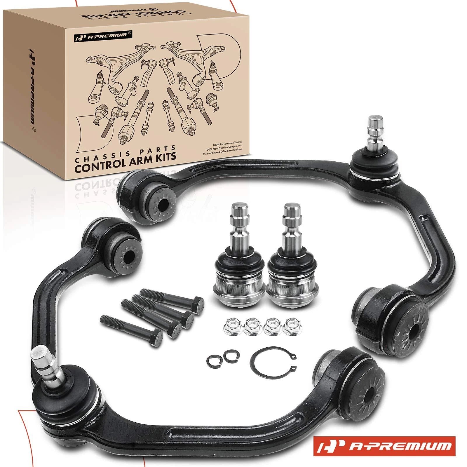 Set of 4 Front Upper Control Arms with Ball Joints for Ford Ranger 