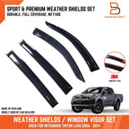 Weather Shield Window Visor Guard for Mitsubishi Triton MN ML (2005-2015)