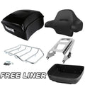 Matte Black Trunk Backrest Mount Rack for Harley Road Glide (2009–2013)
