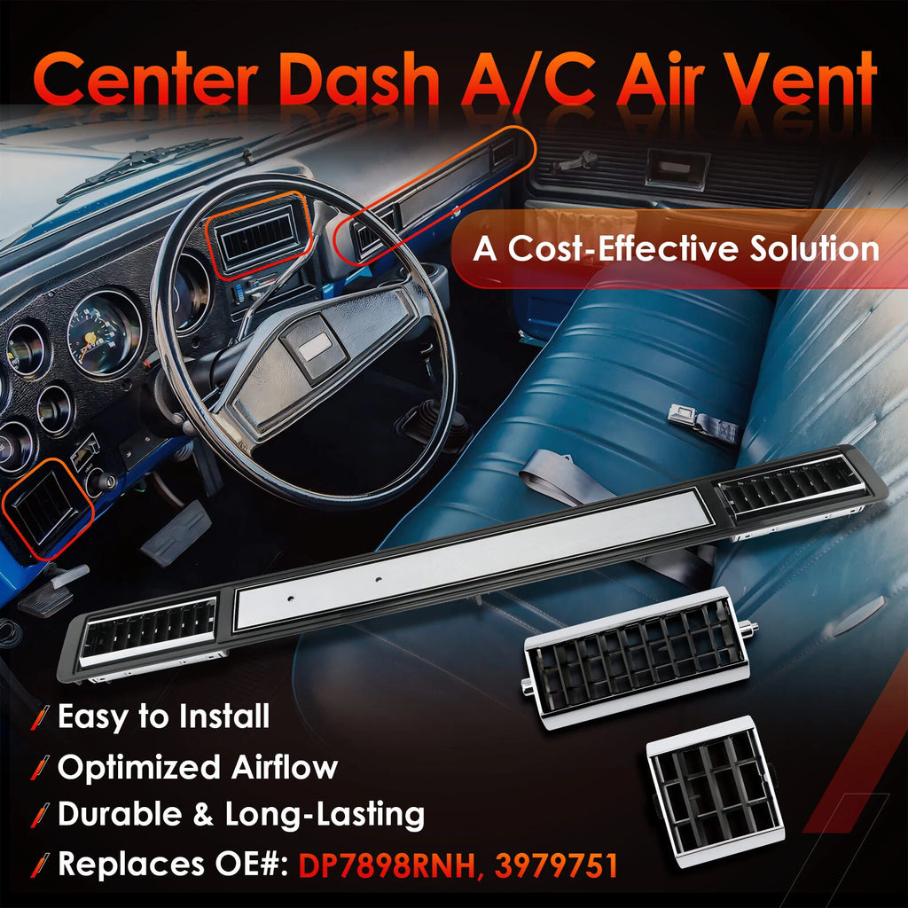 DP2560 Center Dash A/C Air Vent Trim Plate for Chevy GMC Truck (1973–1980) 3979751