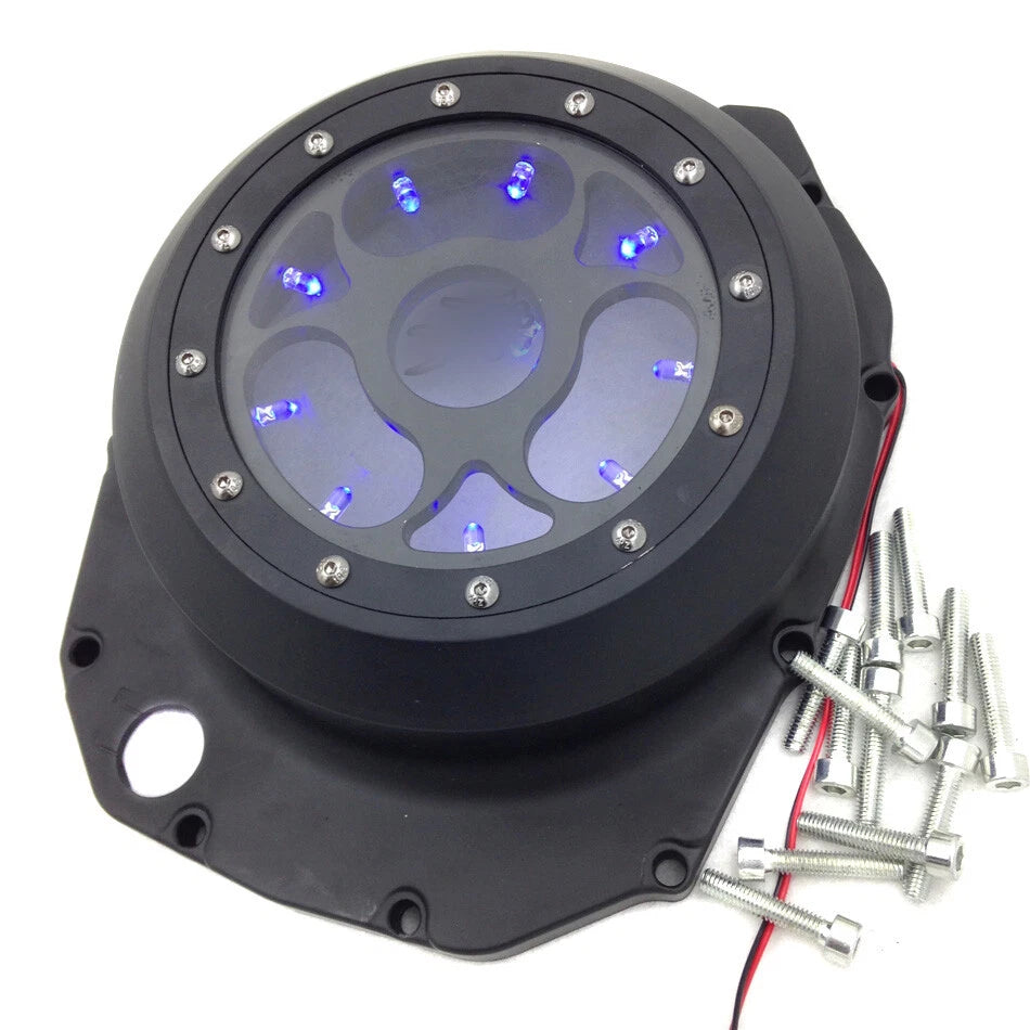 Blue LED Engine Clutch Cover for Suzuki GSXR1300 Hayabusa (1999–2020)