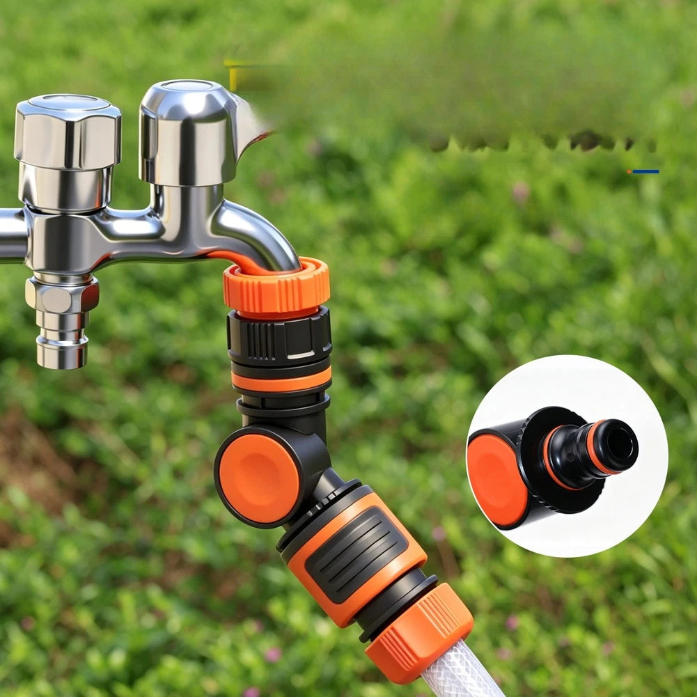 Rotating Quick Connect Faucet Fitting for Universal Use (ABS, Anti-Tangle)
