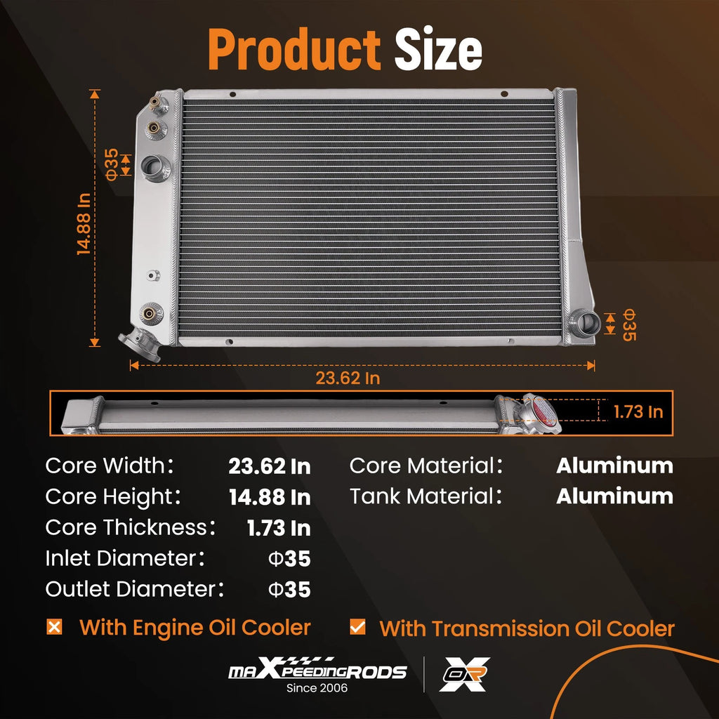 3 Row Radiator for Chevrolet S10 Blazer V8 (1982-2002)