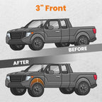 3" Front Lift Kit for Chevrolet Silverado GMC Sierra 1500 2WD 1999–2007