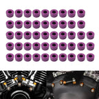 48X Purple Engine Bolt Topper Caps for Harley Twin Cam Softail Dyna