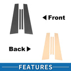 Set of 4 Door Pillar Window Trim for Volkswagen Jetta (Carbon Fiber)