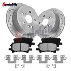 Rear Drilled Disc Rotors & Ceramic Brake Pads Kit for Lexus RX330 RX350 RX400h (2004–2008)