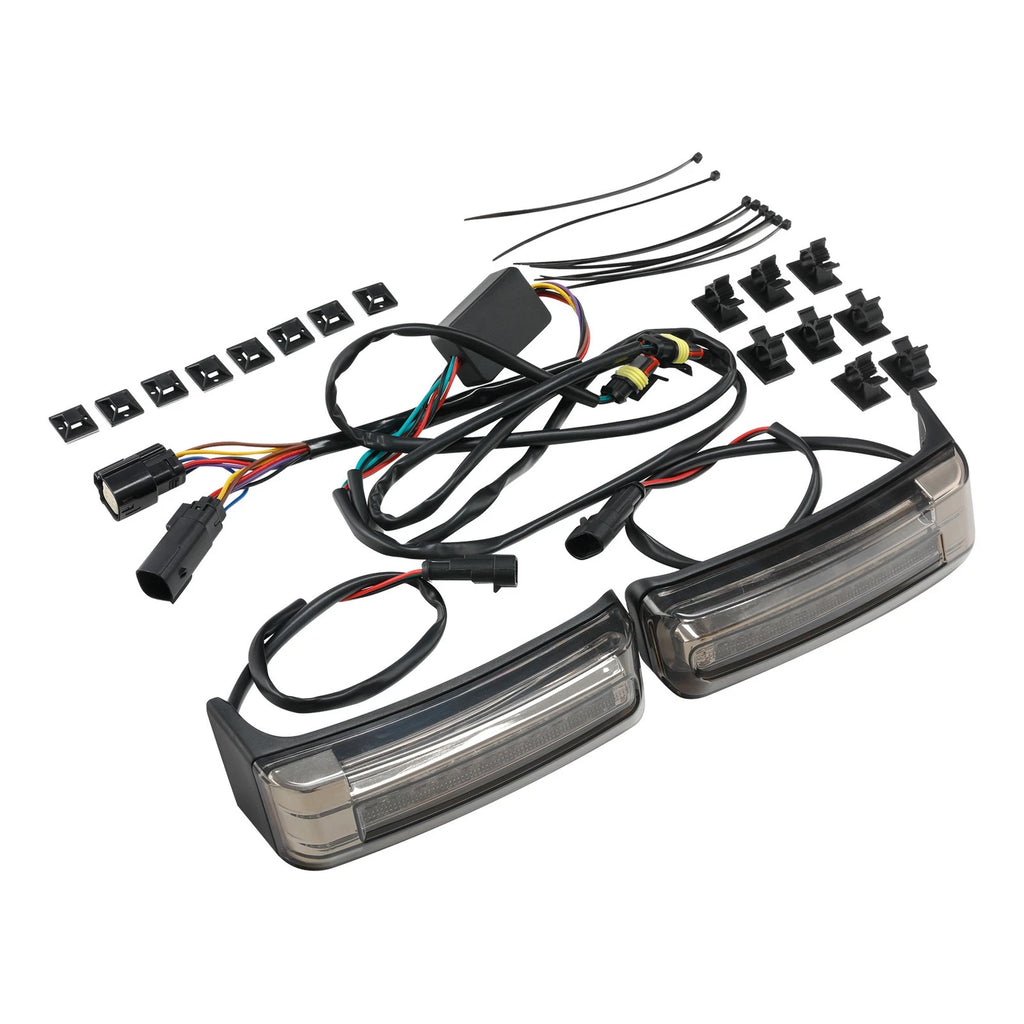 LED Saddlebags Brake Run Turn Signal Lights for Harley Touring Glide (2014–2024)