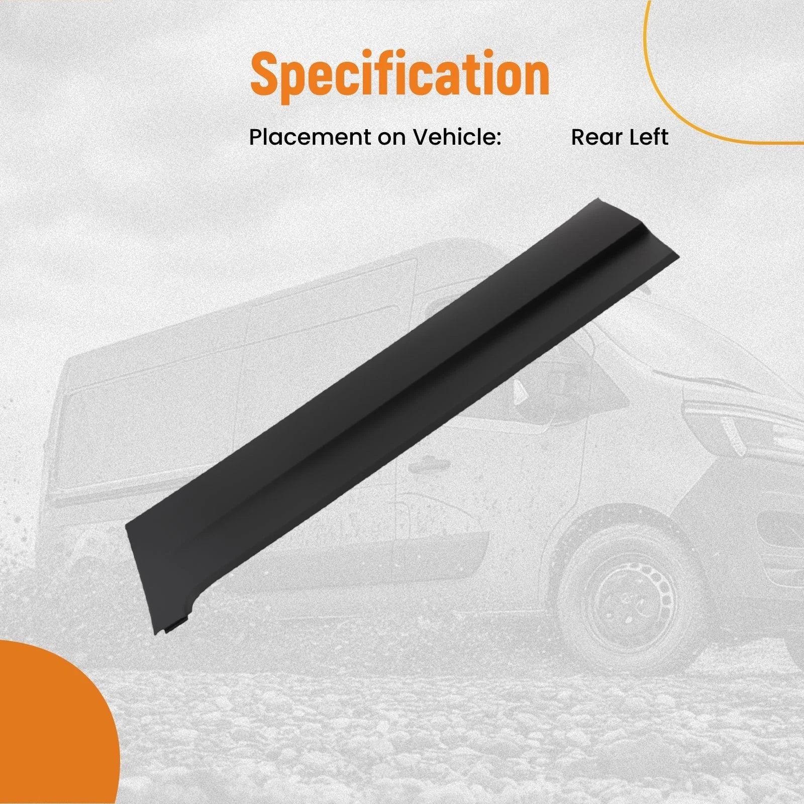 Rear Left Door Molding Trim for Honda Pilot (2016–2022)