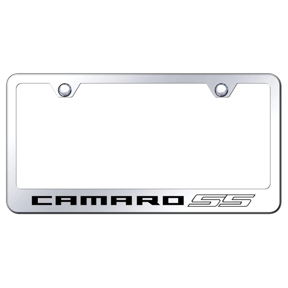 Stainless Steel License Plate Frame -Officially Licensed for Chevrolet Camaro SS