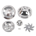 2 Groove Water Pump Crank Pulley Kit for Small Block Chevy 283/327/400