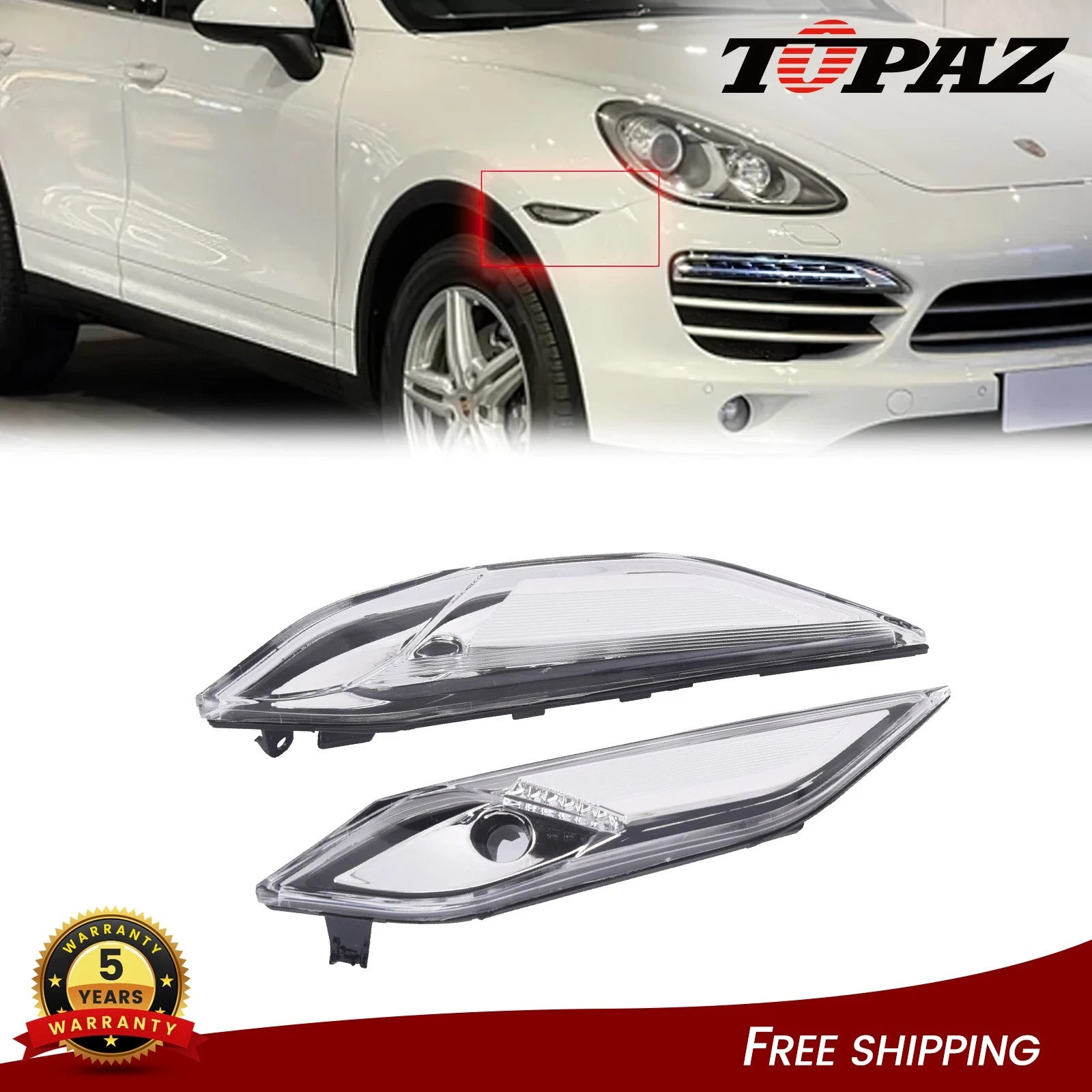 Set of 2 LED Side Marker Lights for Porsche Cayenne 958 (2011–2014)