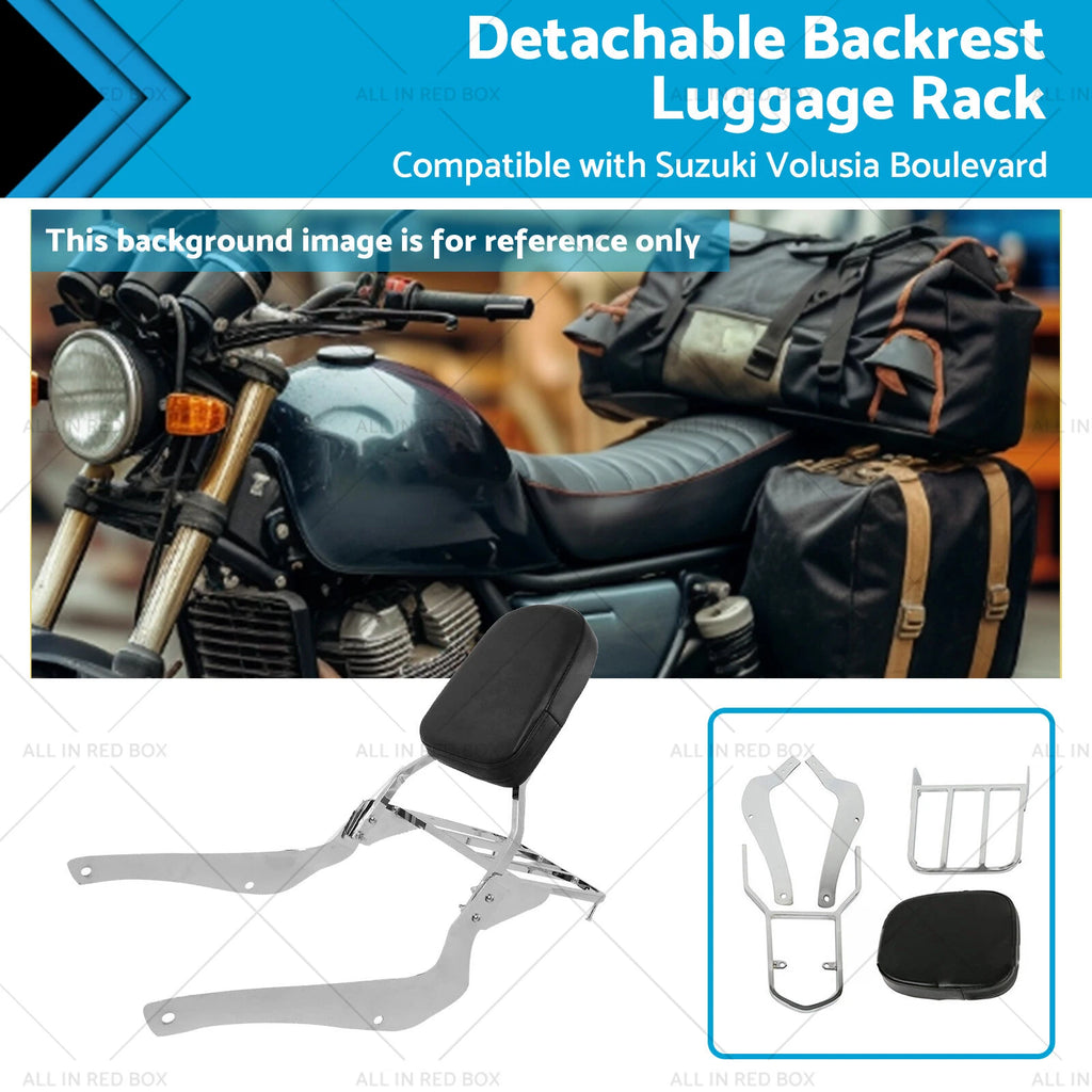 Backrest Sissy Bar with Luggage Rack for Suzuki Boulevard C50 (2005–2011)