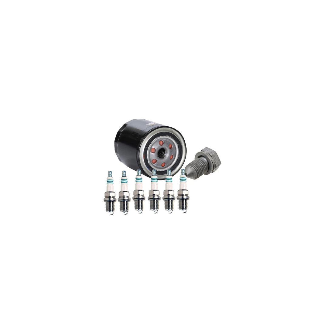 Set of 6 Iridium Power Spark Plugs & Wix Engine Oil Filter for Audi A4 A6 Quattro