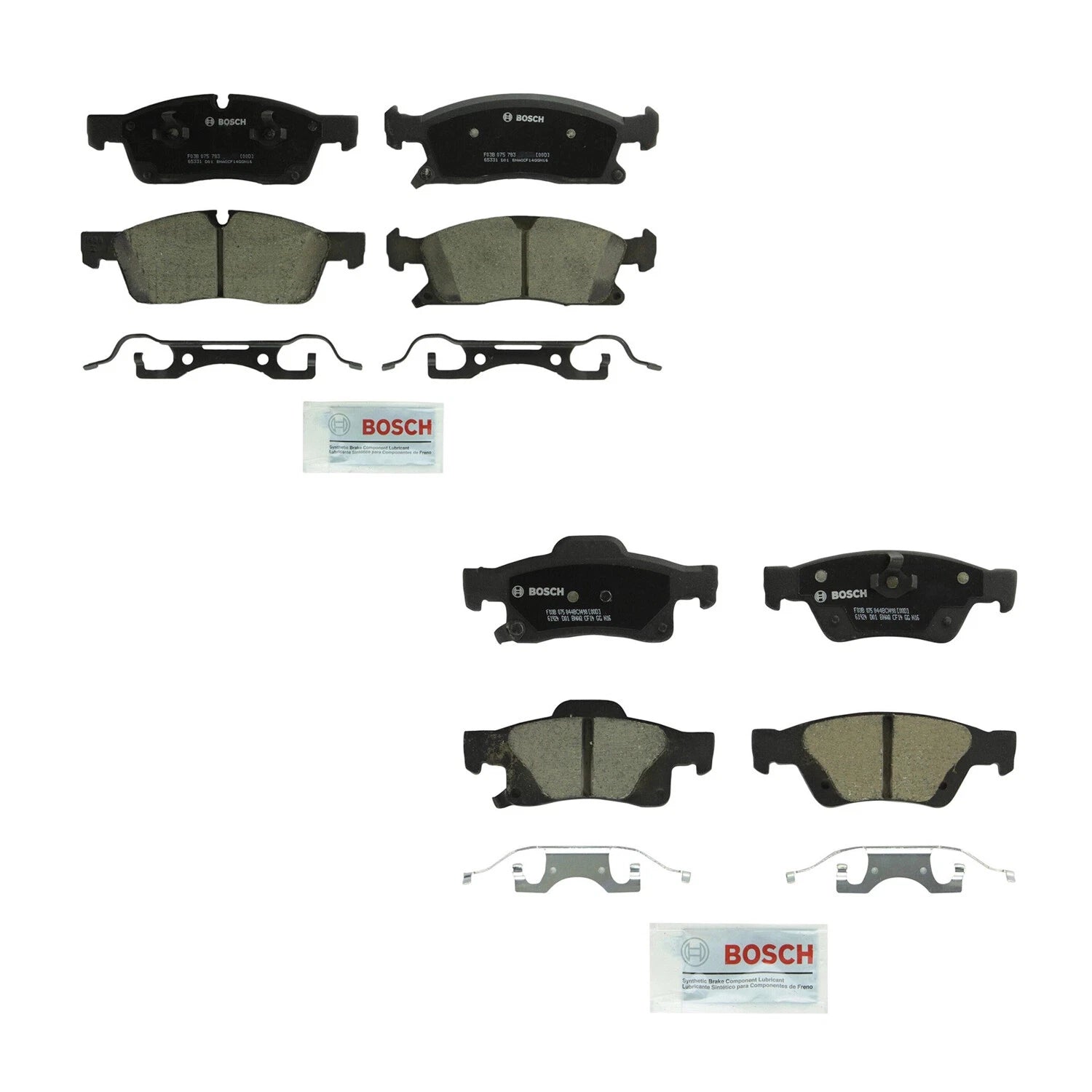 Bosch Quietcast Brake Pad Kit for Jeep Grand Cherokee, Durango (2011–2021)