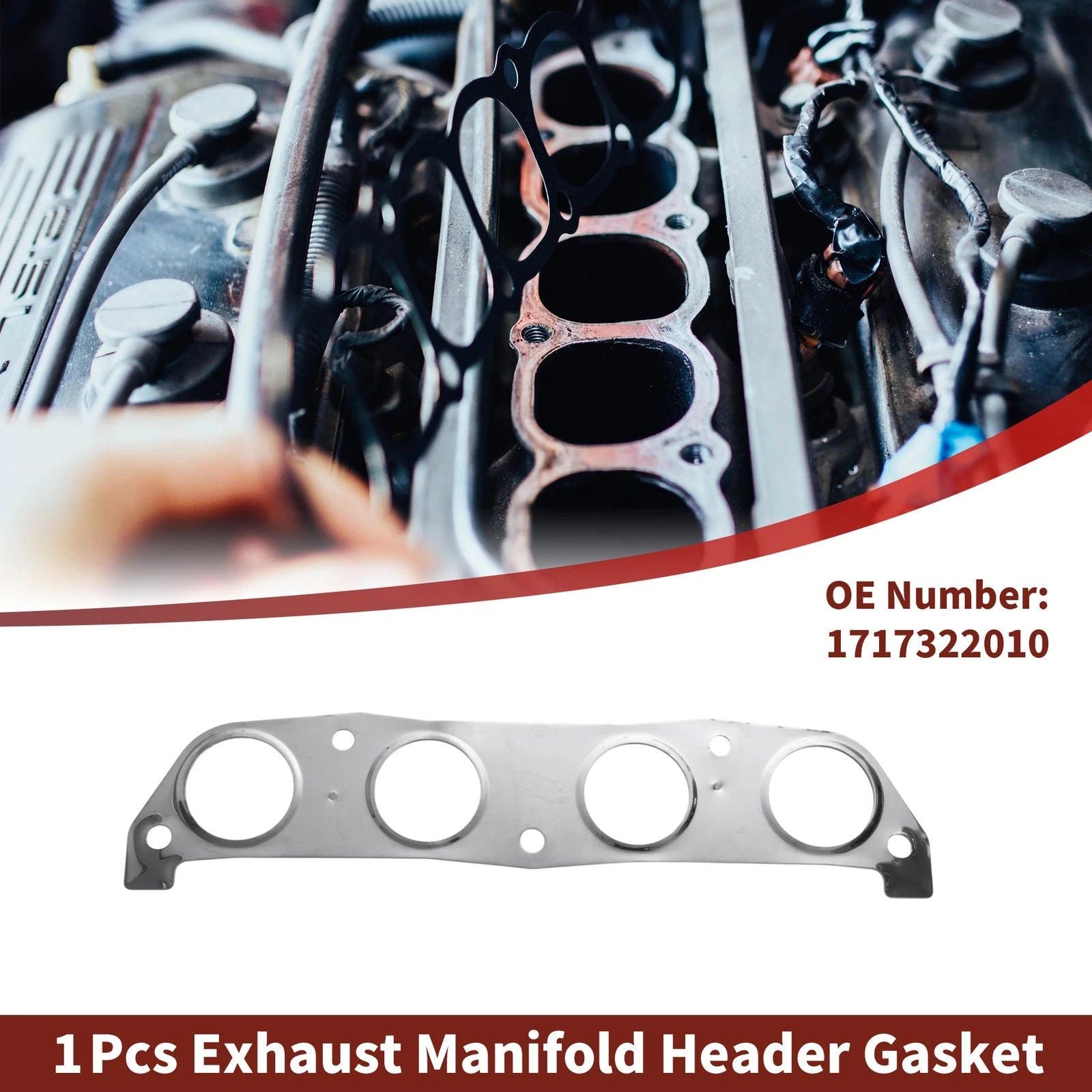 Exhaust Manifold Header Gasket for Toyota Corolla (1998–2008) No.1717322010