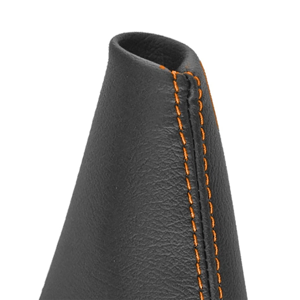 Manual Shift Boot for Ford Fiesta (2011–2019) Orange Stitch PVC Leather