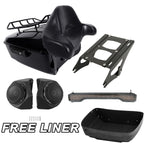 Trunk Rack Light Speakers Backrest Pad for Harley Electra Glide (2014–2023)